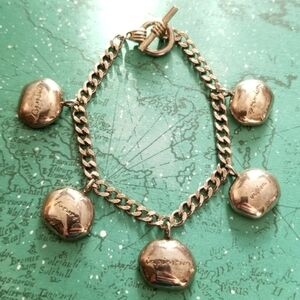 Cerruti Image charm bracelet silver tone